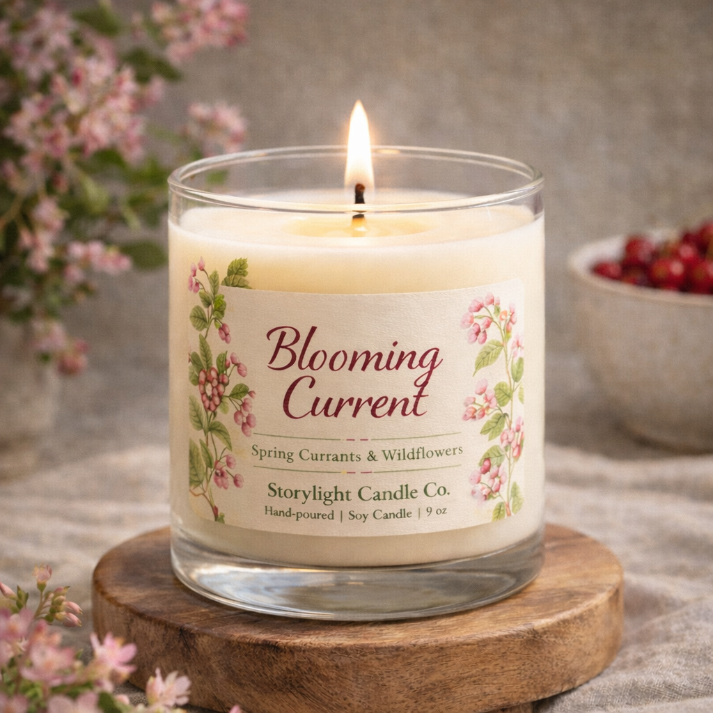 Blooming Current - Premium Coconut Apricot Wax Candle - Handmade Small Batch