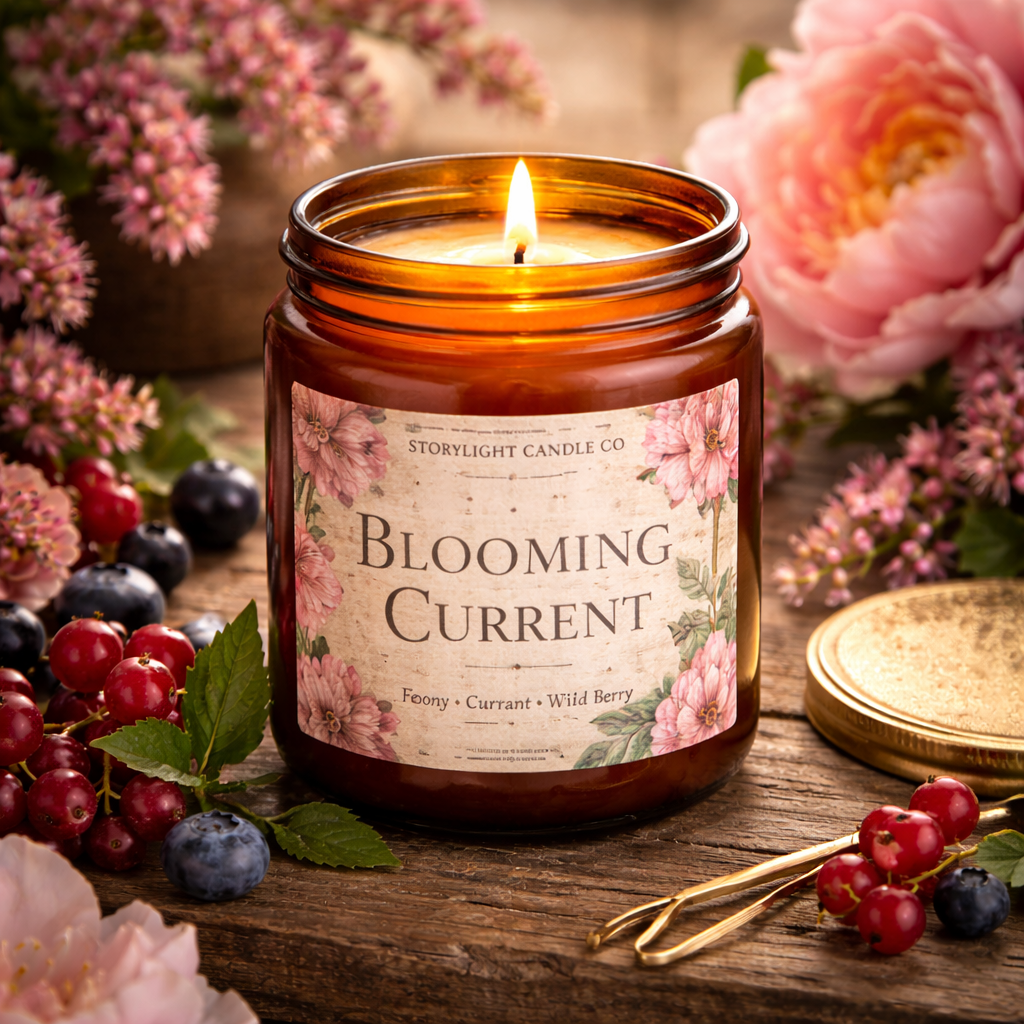 Blooming Current - Premium Coconut Apricot Wax Candle - Handmade Small Batch