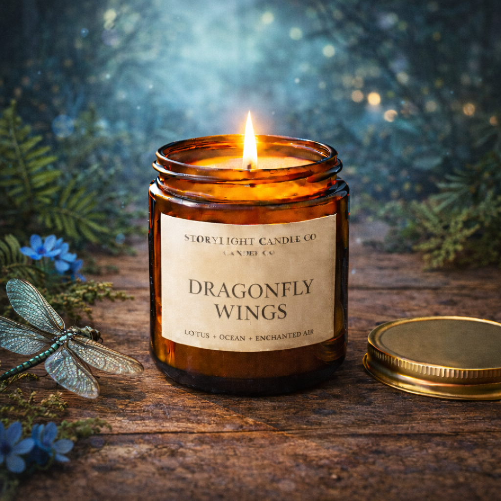 Dragonfly Wings - Premium Coconut Apricot Wax Candle - Handmade Small Batch
