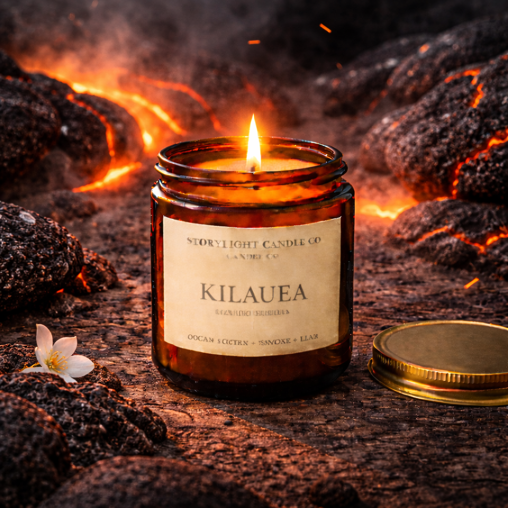 Kilauea - Premium Coconut Apricot Wax Candle - Handmade Small Batch