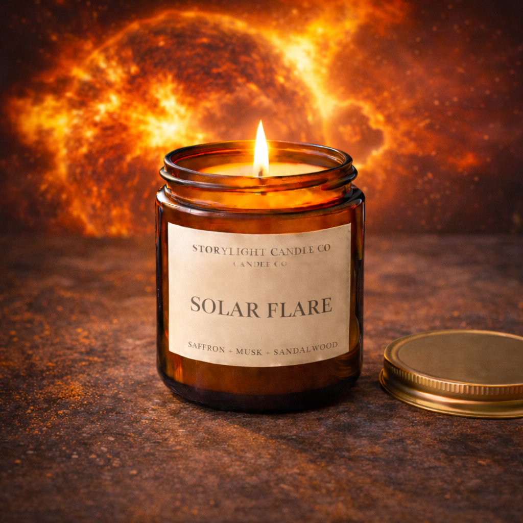 Solar Flare - Premium Coconut Apricot Wax Candle - Handmade Small Batch