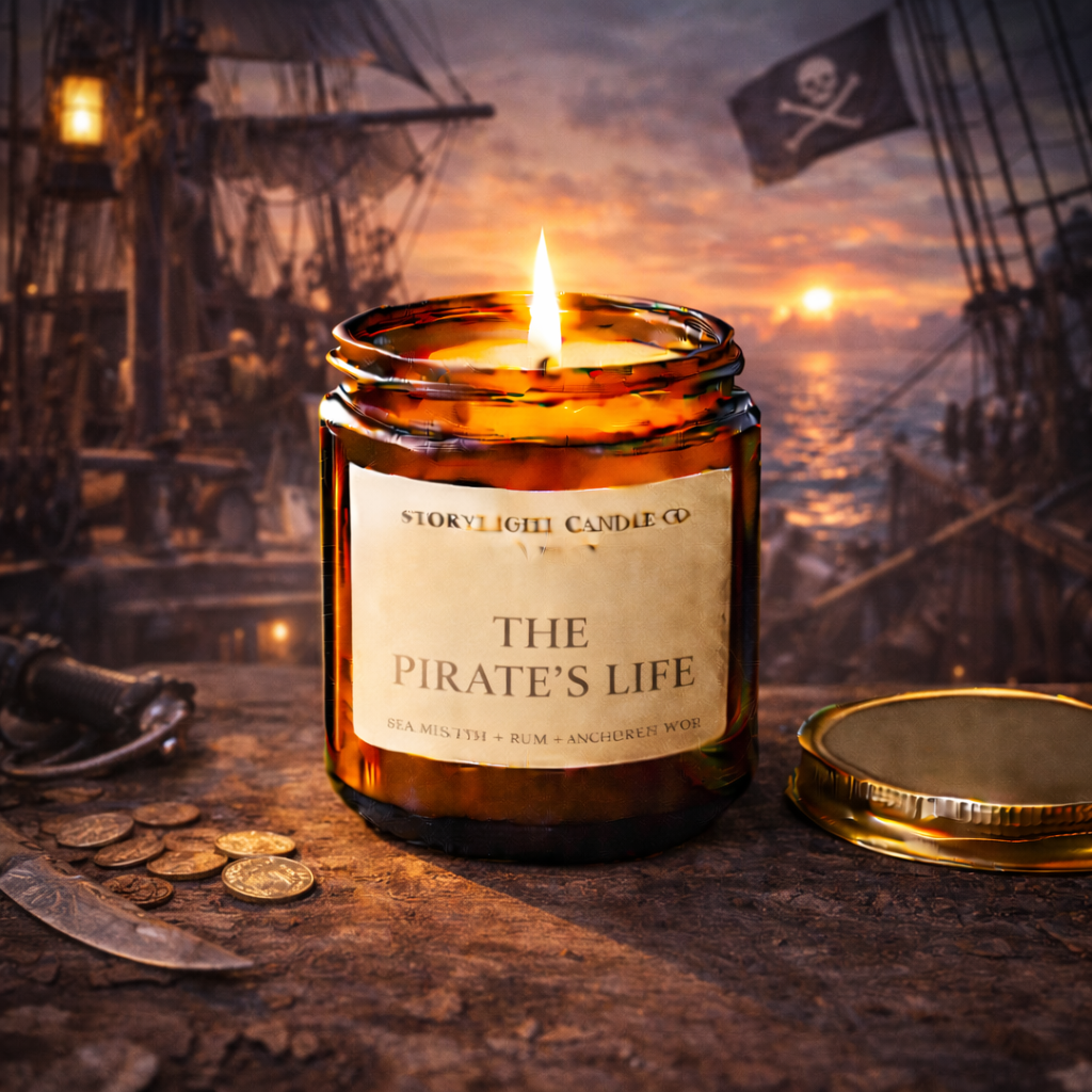 The Pirates Life - Premium Coconut Apricot Wax Candle - Handmade Small Batch