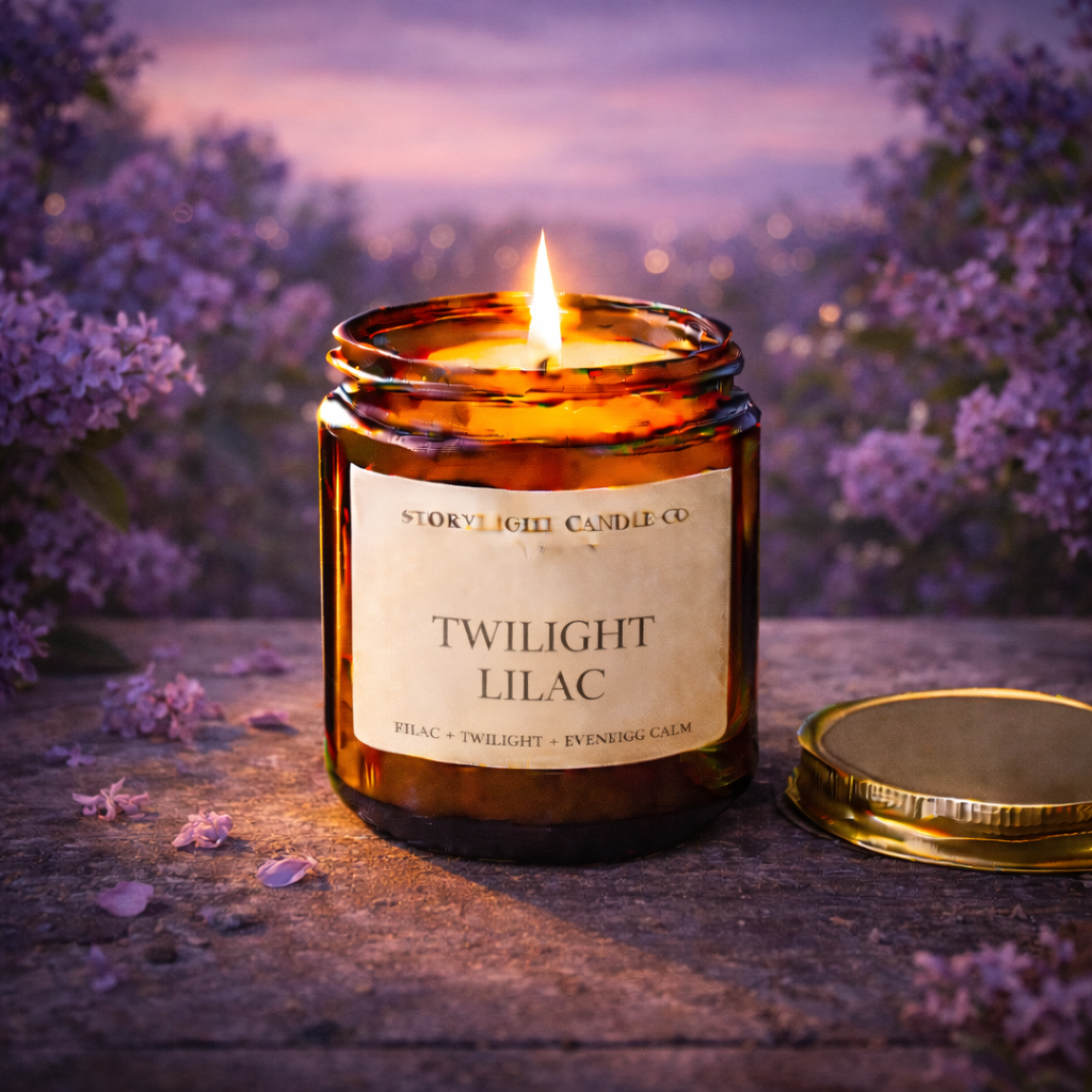 Twilight Lilac - Premium Coconut Apricot Wax Candle - Handmade Small Batch