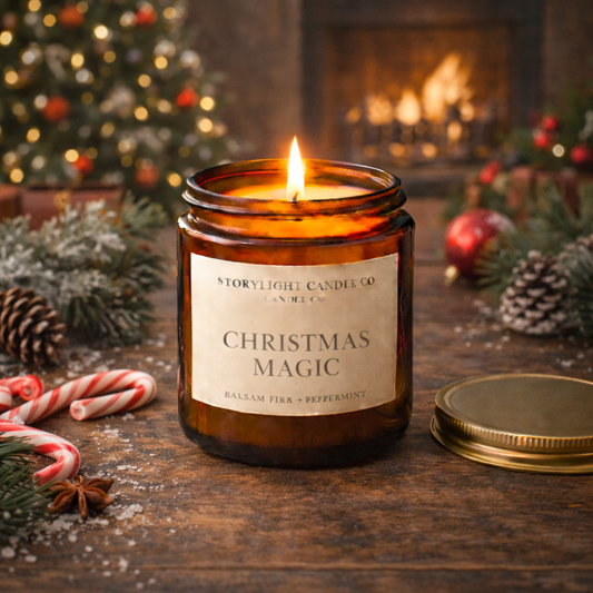 Christmas Magic - Premium Coconut Apricot Wax Candle - Handmade Small Batch
