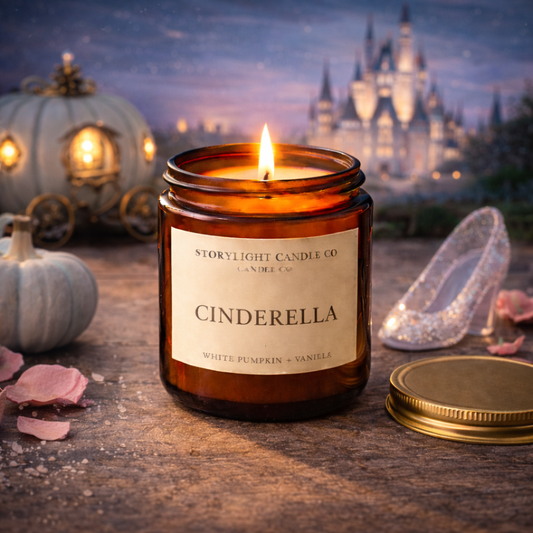 Cinderella - Premium Coconut Apricot Wax Candle - Handmade Small Batch