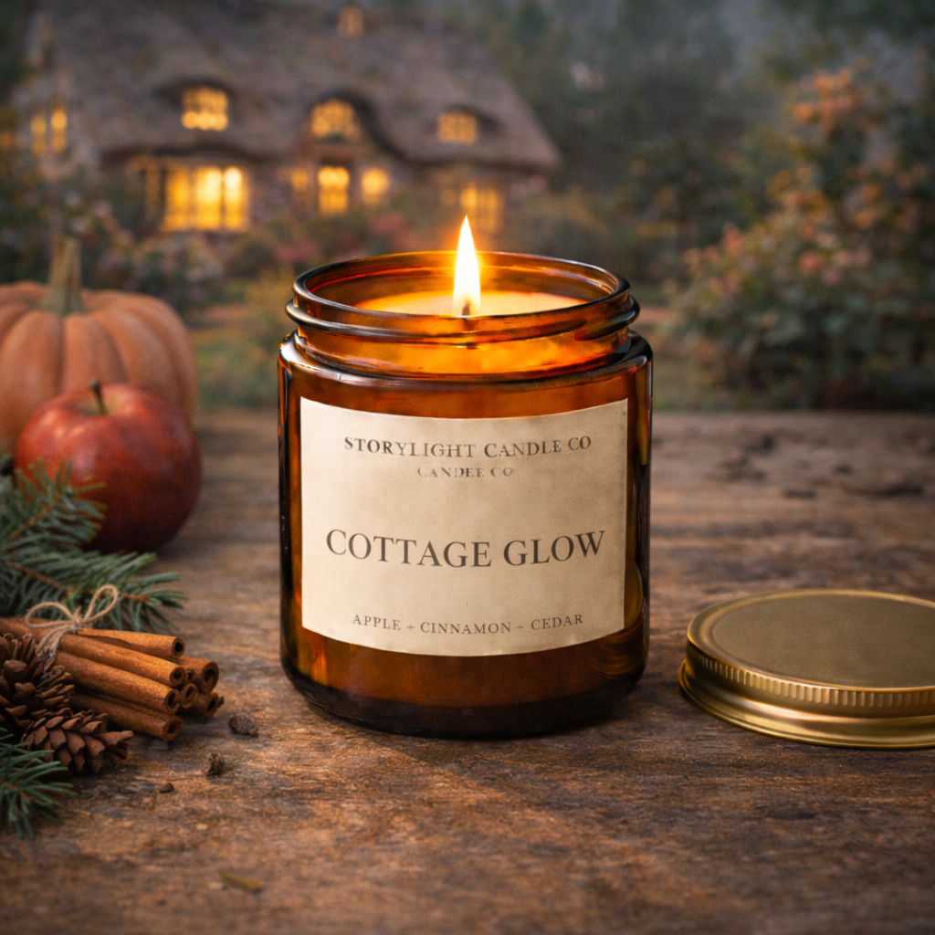Cottage Glow - Premium Coconut Apricot Wax Candle - Handmade Small Batch