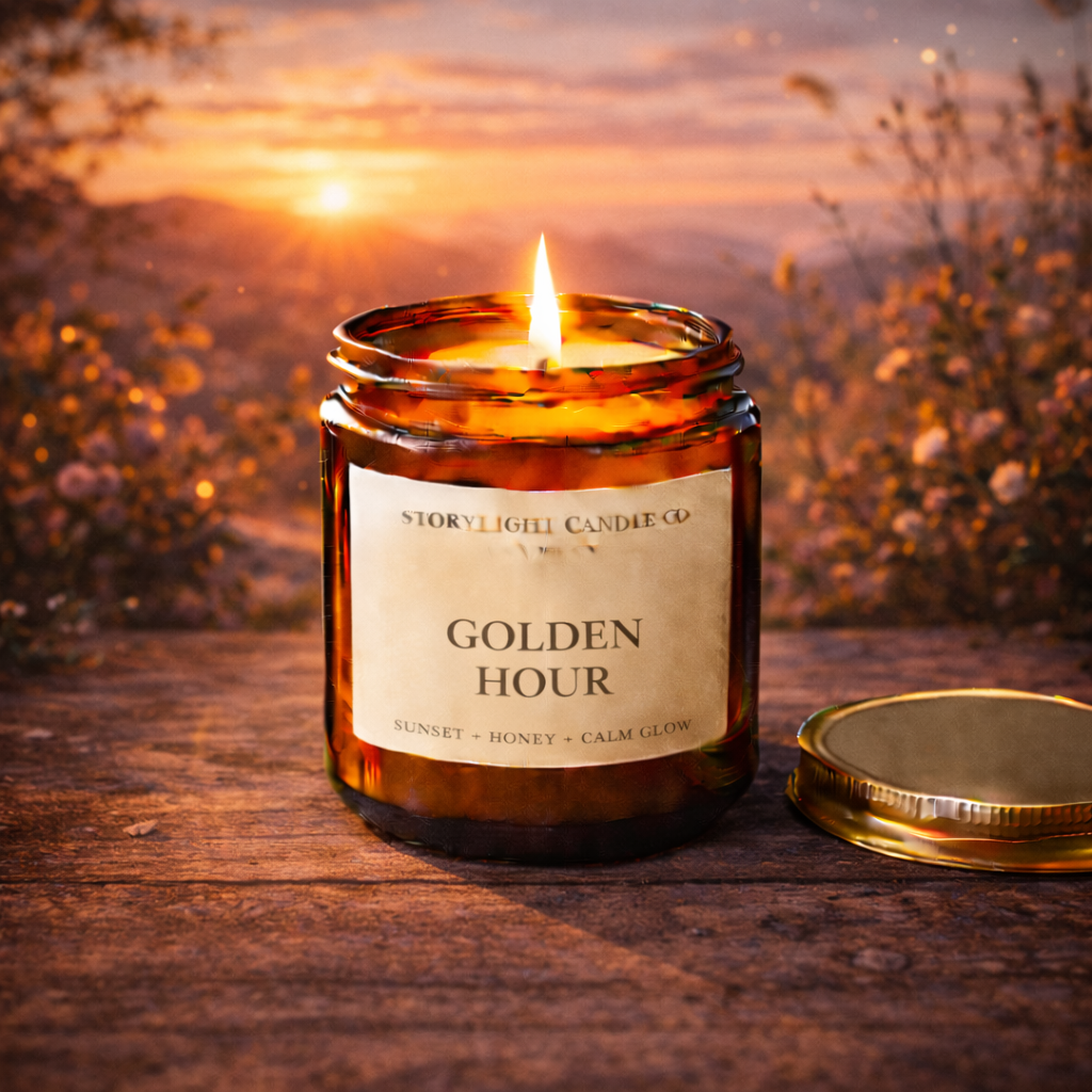 Golden Hour - Premium Coconut Apricot Wax Candle - Handmade Small Batch