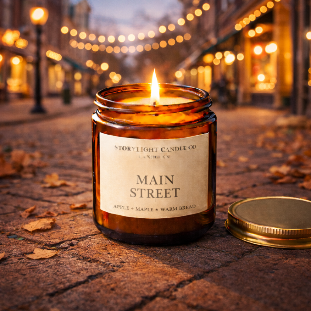 Main Street - Premium Coconut Apricot Wax Candle - Handmade Small Batch