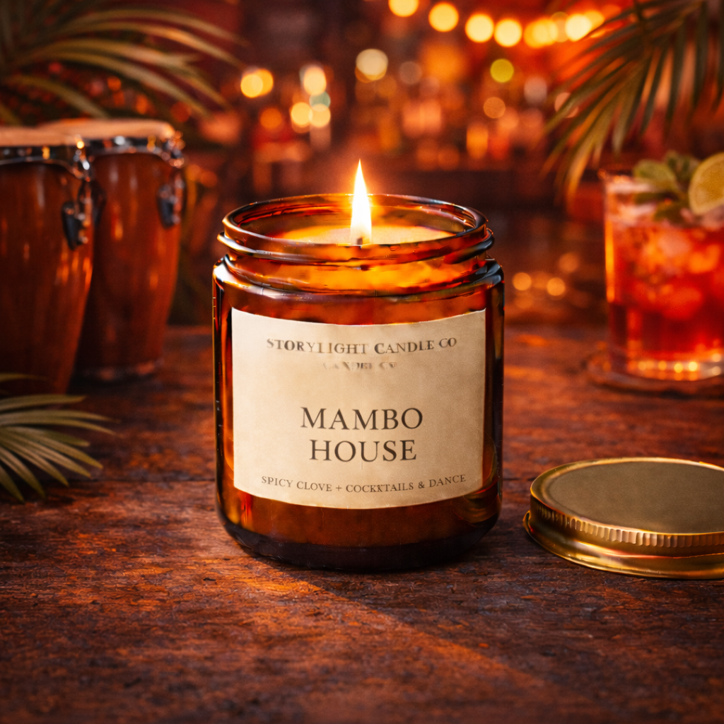 Mambo House - Premium Coconut Apricot Wax Candle - Handmade Small Batch