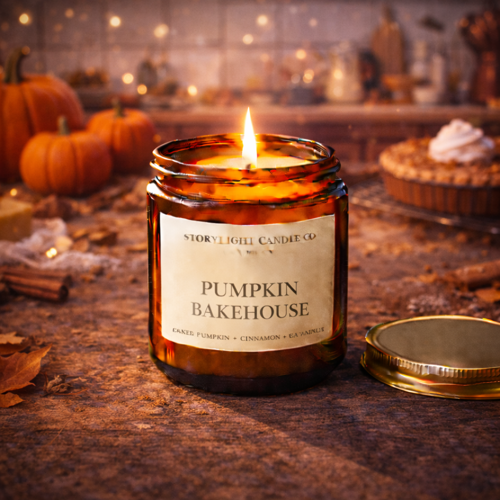 Pumpkin Bakehouse - Premium Coconut Apricot Wax Candle - Handmade Small Batch