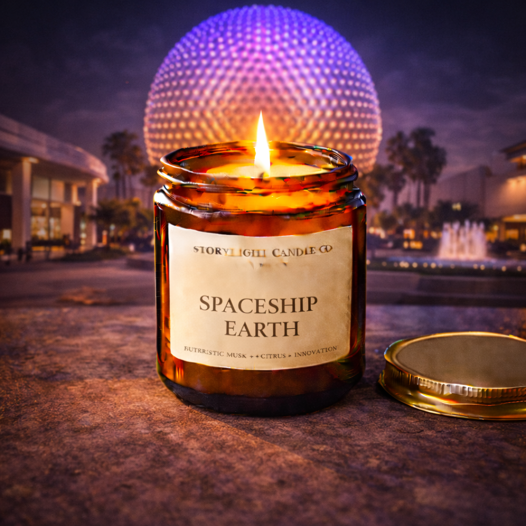 Spaceship Earth- Premium Coconut Apricot Wax Candle - Handmade Small Batch