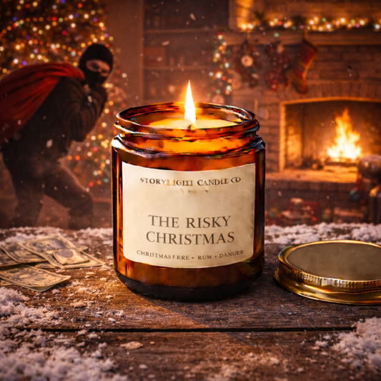 The Risky Christmas - Premium Coconut Apricot Wax Candle - Handmade Small Batch